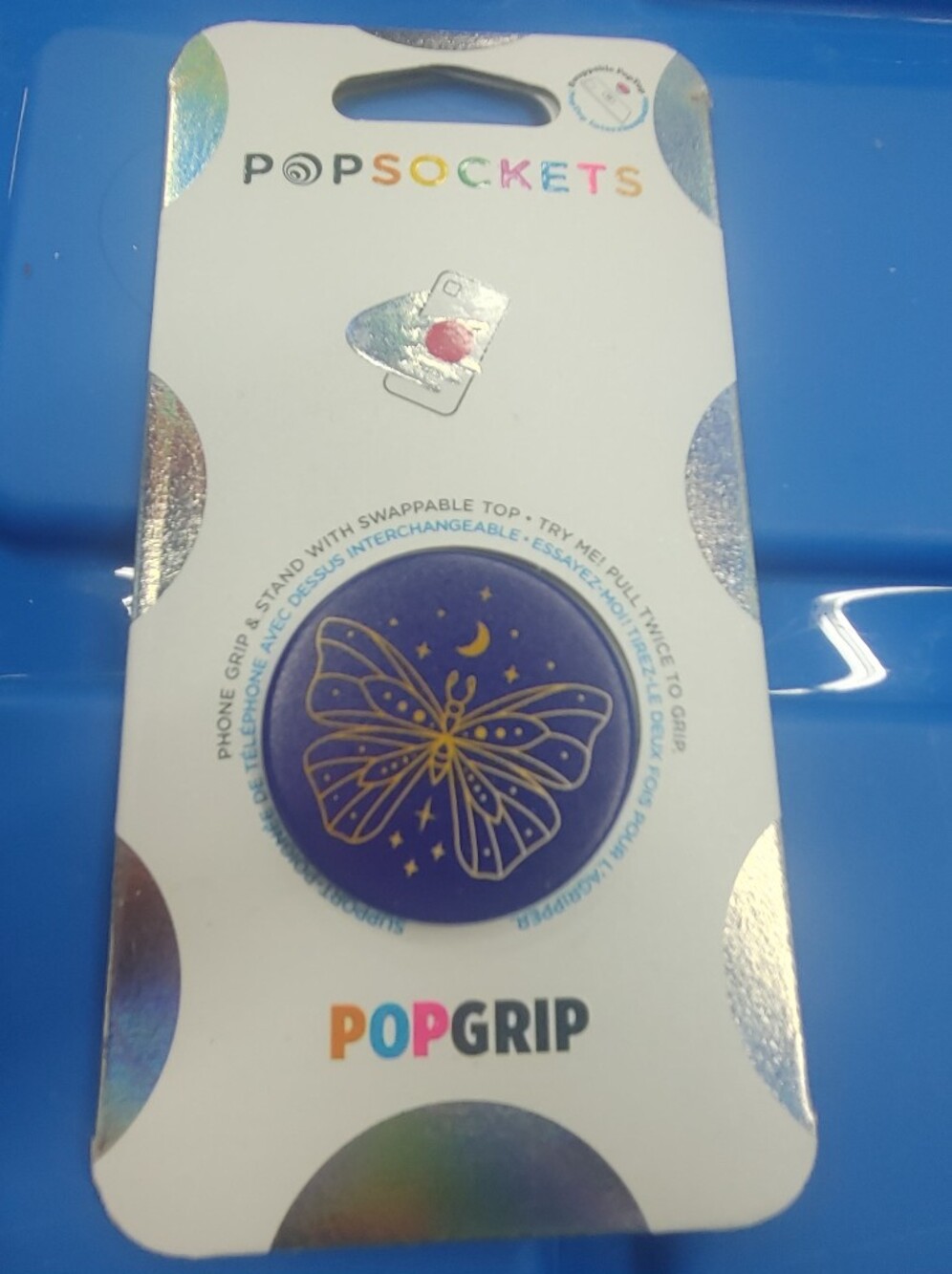 PopSockets PopGrip Purple Butterfly Phone Grip